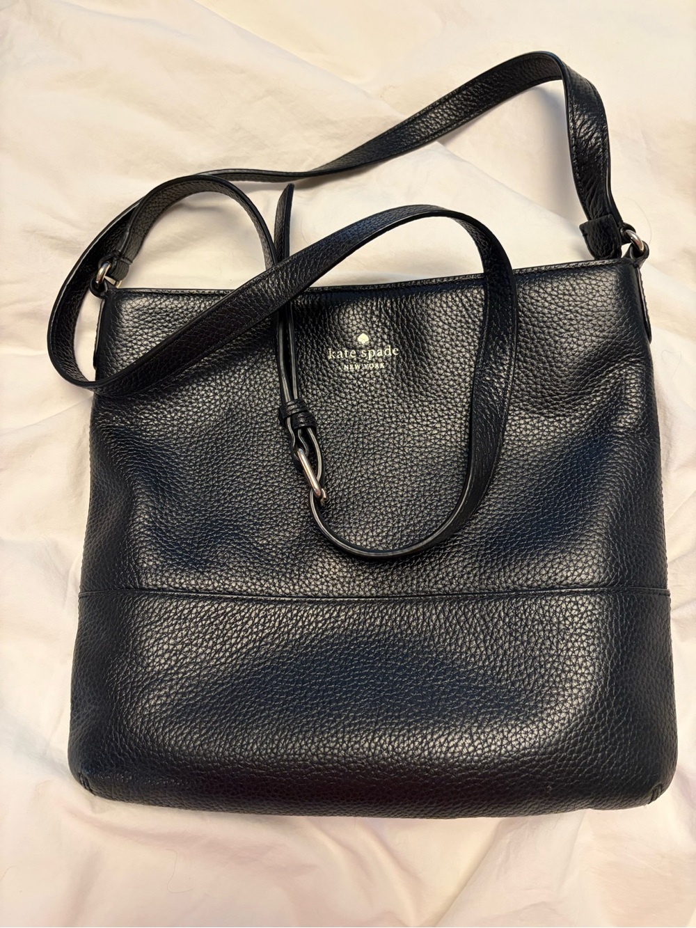 Kate Spade Southport Avenue Cora Crossbody Black Pebbled Leather